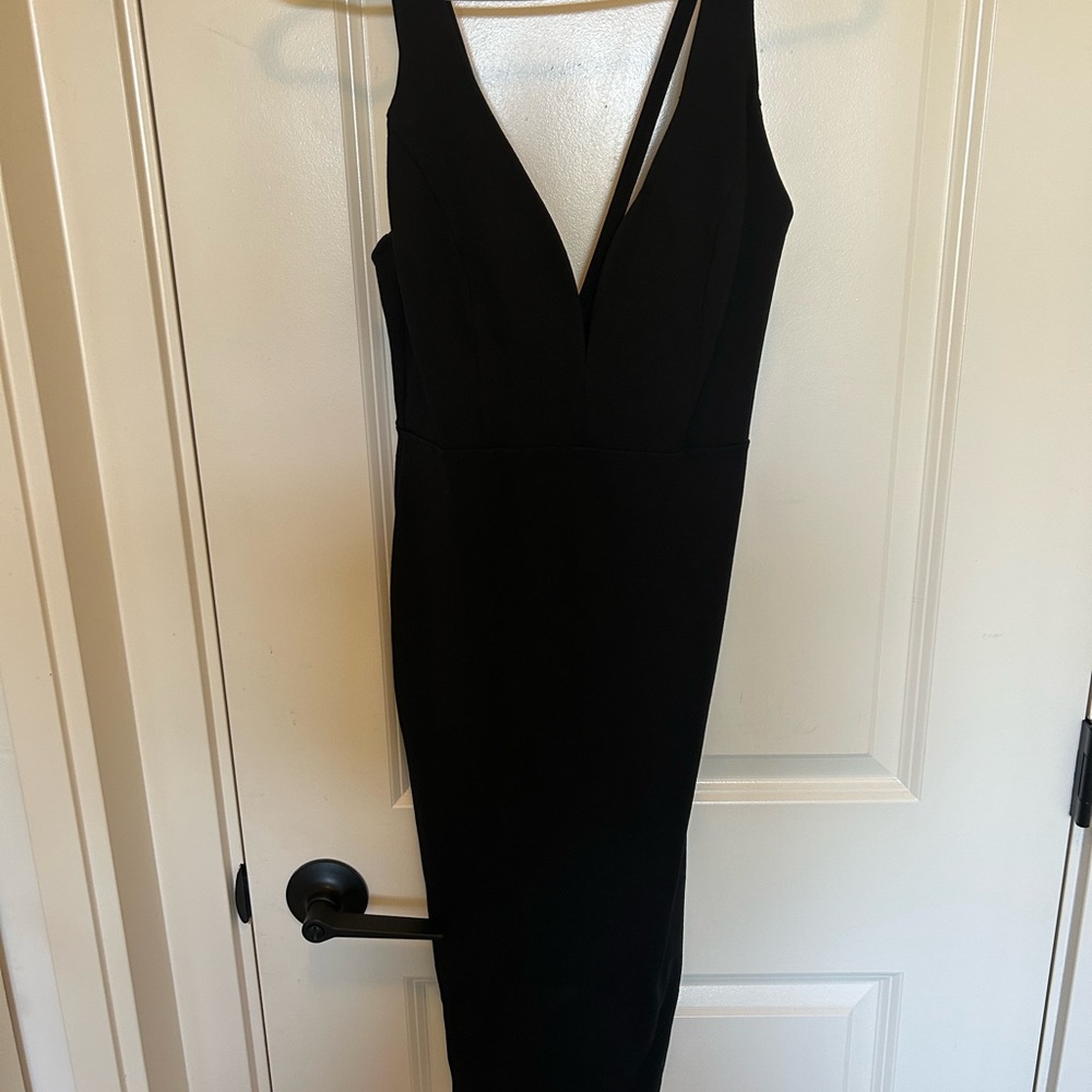 Lulu's Chic Black Backless Dress